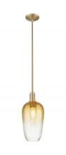 Innovations Lighting 716-1S-BB-G484-7AM - Brookhaven Flute - 1 Light - 6 inch - Brushed Brass - Mini Pendant