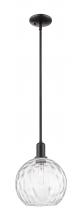Innovations Lighting 716-1S-BK-G1215-10 - Athens Water Glass - 1 Light - 10 inch - Matte Black - Stem hung - Mini Pendant