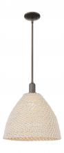 Innovations Lighting 716-1S-OB-NBD-16-NAT - Bristol Natural - 1 Light - 6 inch - Oil Rubbed Bronze - Mini Pendant