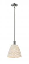 Innovations Lighting 716-1S-PN-NBD-9-NAT - Bristol Natural - 1 Light - 6 inch - Polished Nickel - Mini Pendant