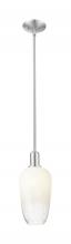Innovations Lighting 716-1S-SN-G484-7OP - Brookhaven Flute - 1 Light - 6 inch - Brushed Satin Nickel - Mini Pendant