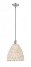 Innovations Lighting 716-1S-SN-NBD-12-NAT - Bristol Natural - 1 Light - 6 inch - Brushed Satin Nickel - Mini Pendant