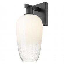 Innovations Lighting 716-1W-BK-G484-7OP - Brookhaven Flute - 1 Light - 6 inch - Matte Black - Sconce