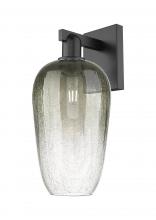 Innovations Lighting 716-1W-BK-G484-7SL - Brookhaven Flute - 1 Light - 6 inch - Matte Black - Sconce