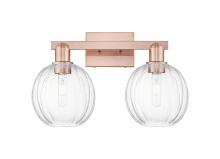 Innovations Lighting 716-2W-AC-G458-7CL - Preston - 2 Light - 16 inch - Antique Copper - Bath Vanity Light