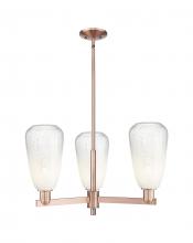Innovations Lighting 716-3CR-AC-G480-6OP - Brookhaven Almond - 3 Light - 18 inch - Antique Copper - Flush Mount