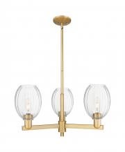 Innovations Lighting 716-3CR-BB-G459-6CL - Preston - 3 Light - 18 inch - Brushed Brass - Flush Mount