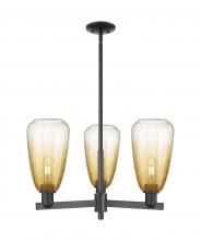 Innovations Lighting 716-3CR-BK-G480-6AM - Brookhaven Almond - 3 Light - 18 inch - Matte Black - Flush Mount