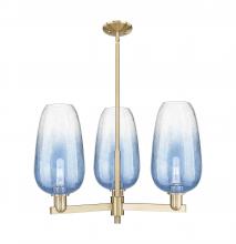 Innovations Lighting 716-3CR-CB-G484-7SB - Brookhaven Flute - 3 Light - 18 inch - Satin Nickel - Flush Mount