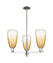 Innovations Lighting 716-3CR-PN-G480-6AM - Brookhaven Almond - 3 Light - 18 inch - Polished Nickel - Flush Mount