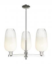 Innovations Lighting 716-3CR-PN-G484-7OP - Brookhaven Flute - 3 Light - 18 inch - Polished Nickel - Flush Mount