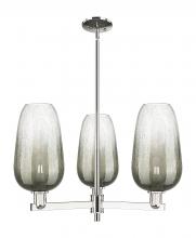 Innovations Lighting 716-3CR-PN-G484-7SL - Brookhaven Flute - 3 Light - 18 inch - Polished Nickel - Flush Mount