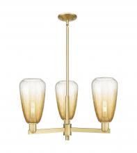 Innovations Lighting 716-3CR-SG-G480-6AM - Brookhaven Almond - 3 Light - 18 inch - Satin Gold - Flush Mount