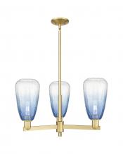 Innovations Lighting 716-3CR-SG-G480-6SB - Brookhaven Almond - 3 Light - 18 inch - Satin Gold - Flush Mount