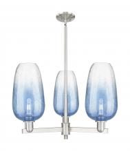 Innovations Lighting 716-3CR-SN-G484-7SB - Brookhaven Flute - 3 Light - 18 inch - Satin Nickel - Flush Mount