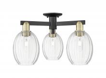 Innovations Lighting 716-3F-BAB-G459-6CL - Preston - 3 Light - 6 inch - Black Antique Brass - Semi-Flush Mount