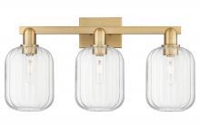 Innovations Lighting 716-3W-BB-G460-7CL - Preston - 3 Light - 26 inch - Brushed Brass - Bath Vanity Light