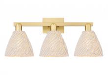 Innovations Lighting 716-3W-SG-NBD-75-NAT - Bristol Natural - 3 Light - 26 inch - Satin Gold - Bath Vanity Light