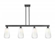 Innovations Lighting 716-4I-BK-G480-6OP - Brookhaven Almond - 4 Light - 48 inch - Matte Black - Cord hung - Island Light