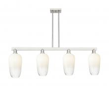 Innovations Lighting 716-4I-SN-G484-7OP - Brookhaven Flute - 4 Light - 48 inch - Brushed Satin Nickel - Cord hung - Island Light