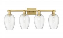 Innovations Lighting 716-4W-BB-G457-6CL - Preston - 4 Light - 36 inch - Brushed Brass - Bath Vanity Light