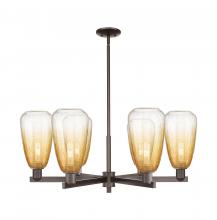 Innovations Lighting 716-6CR-OB-G480-6AM - Brookhaven Almond - 6 Light - 24 inch - Oil Rubbed Bronze - Chandelier