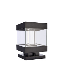 ZEEV Lighting EBP11109-LED-9S-MBK - Claro 9" Square Glass Bollard