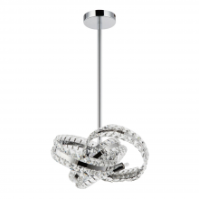 ZEEV Lighting P30091-3-CH - Knot 14" 3-Light, Orbital Crystal Pendant in Polished Chrome