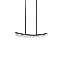 ZEEV Lighting PL11612-LED-32-SBB - Arcus LED 32" Sleek Curved Crystal Linear in Brushed Black