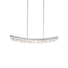 ZEEV Lighting PL11615-LED-48-PN - Arcus LED 48" Sleek Curved Crystal Linear in Polished Nickel