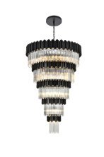 Elegant 3400GR48BK - Willow 48 inch Chandelier in Black