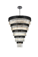 Elegant 3400GR59BK - Willow 59 inch Chandelier in Black