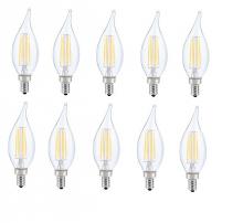 Elegant E12LED116-10PK - LED E12 CANDELABRA, FLAME TIP, 3000K, 300 degree, CRI80, ES, UL, 6W, 60W EQUIVALENT, 15000HRS