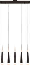 Page One Lighting PP120102-SDG - Meteor Linear Pendant, 5 Light Pendant